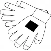 Rękawiczki dotykowe OPERATE, czerwony