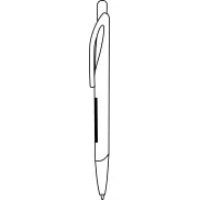Długopis DAYTONA, biały, czarny