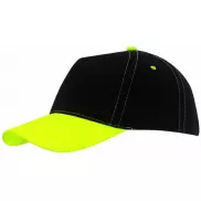 5 segmentowa czapka baseballowa SPORTSMAN, czarny, żółty