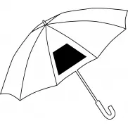 Automatyczny parasol CANCAN, biały, czarny