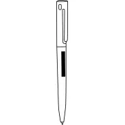 Długopis VERMONT, biały, czarny