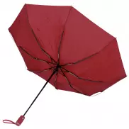 Automatyczny, wiatroodporny, składany parasol ORIANA, ciemnoczerwony