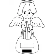Figurka solarna ANGEL, biały / ANGEL