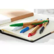 Długopis BAMBOO RUBBER, brązowy, zielony