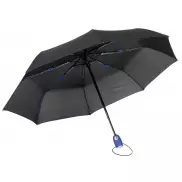 Automatyczny, wiatroodporny, kieszonkowy parasol STREETLIFE, czarny, niebieski