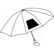 Automatyczny, wiatroodporny, kieszonkowy parasol STREETLIFE, czarny, czerwony