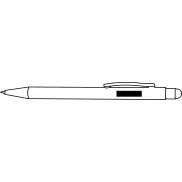 Długopis aluminiowy BLACK BEAUTY, czarny, czerwony