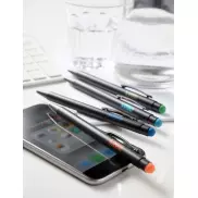 Długopis aluminiowy BLACK BEAUTY, czarny, pomarańczowy