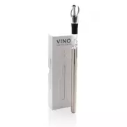 Schładzacz do wina Vino, nalewak z aeratorem - srebrny