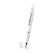 Długopis antybakteryjny z atomizerem i zatyczką, touch pen - biały