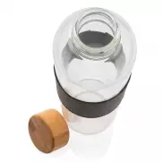 Szklana butelka 750 ml Impact w pokrowcu - neutralny, szary