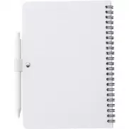 Antybakteryjny notatnik ok. A5 z długopisem - biały
