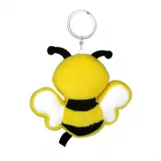 Pluszowa pszczoła RPET z chipem NFC, brelok | Zibee - żółty