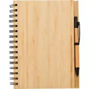 Bambusowy notatnik A5, długopis - drewno