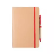 Notatnik A5 z długopisem - czerwony