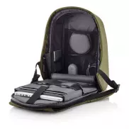Bobby Hero Small plecak na laptopa do 13,3' i tablet 12,9', chroniący przed kieszonkowcami, wykonany z RPET - zielony