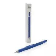 Długopis wielofunkcyjny, poziomica, śrubokręt, touch pen - granatowy