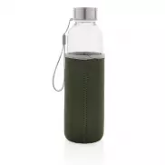 Szklana butelka 500 ml w pokrowcu - zielony