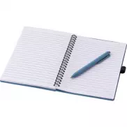 Notatnik ok. A5 ze słomy pszenicznej z długopisem - niebieski
