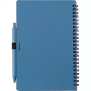 Notatnik ok. A5 ze słomy pszenicznej z długopisem - niebieski