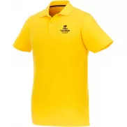 Helios - koszulka męska polo z krótkim rękawem, s, żółty