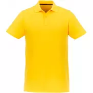 Helios - koszulka męska polo z krótkim rękawem, m, żółty