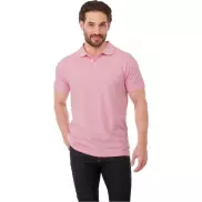 Helios - koszulka męska polo z krótkim rękawem, l, różowy