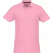 Helios - koszulka męska polo z krótkim rękawem, m, różowy