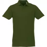 Helios - koszulka męska polo z krótkim rękawem, l, zielony