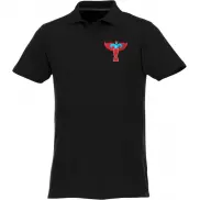 Helios - koszulka męska polo z krótkim rękawem, 5xl, czarny