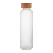Szklana butelka sportowa - biały matowy