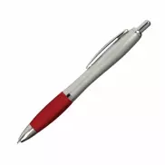Długopis plastikowy, gumowany - bordowy