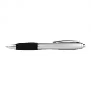 Długopis plastikowy, gumowany - czarny