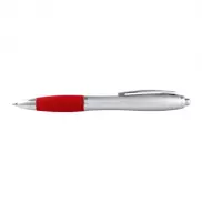 Długopis plastikowy, gumowany - czerwony