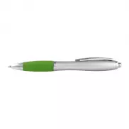 Długopis plastikowy, gumowany - zielony