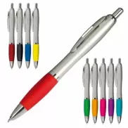Długopis plastikowy, gumowany - fioletowy