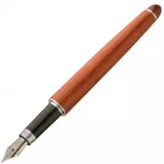 3-częściowy drewniany zestaw z długopisem, wiecznym piórem i otwieraczem do listów - brązowy