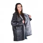 Płaszcz przeciwdeszczowy - srebrno-czarny - XL