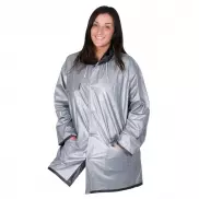 Płaszcz przeciwdeszczowy - srebrno-czarny - XL
