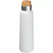 Butelka termiczna z drewnianą zakrętką 500 ml - biały