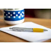 Długopis plastikowy, gumowany - turkusowy