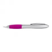 Długopis plastikowy, gumowany - różowy