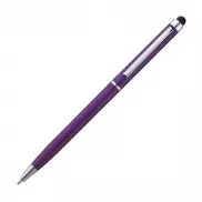 Długopis plastikowy do ekranów dotykowych - fioletowy