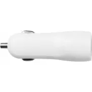 Zestaw ładowarka samochodowa i wtyczka ładująca USB i USB typu C - biały