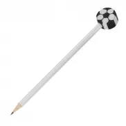 Ołówek z gumką - biały