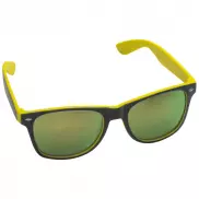 Plastikowe okulary przeciwsłoneczne UV400 - żółty