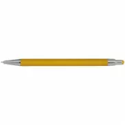 Długopis metalowy, gumowany - żółty