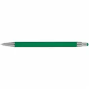 Długopis metalowy, gumowany - zielony