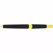 Długopis plastikowy do ekranów dotykowych z zakreślaczem - żółty