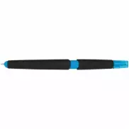 Długopis plastikowy do ekranów dotykowych z zakreślaczem - jasnoniebieski